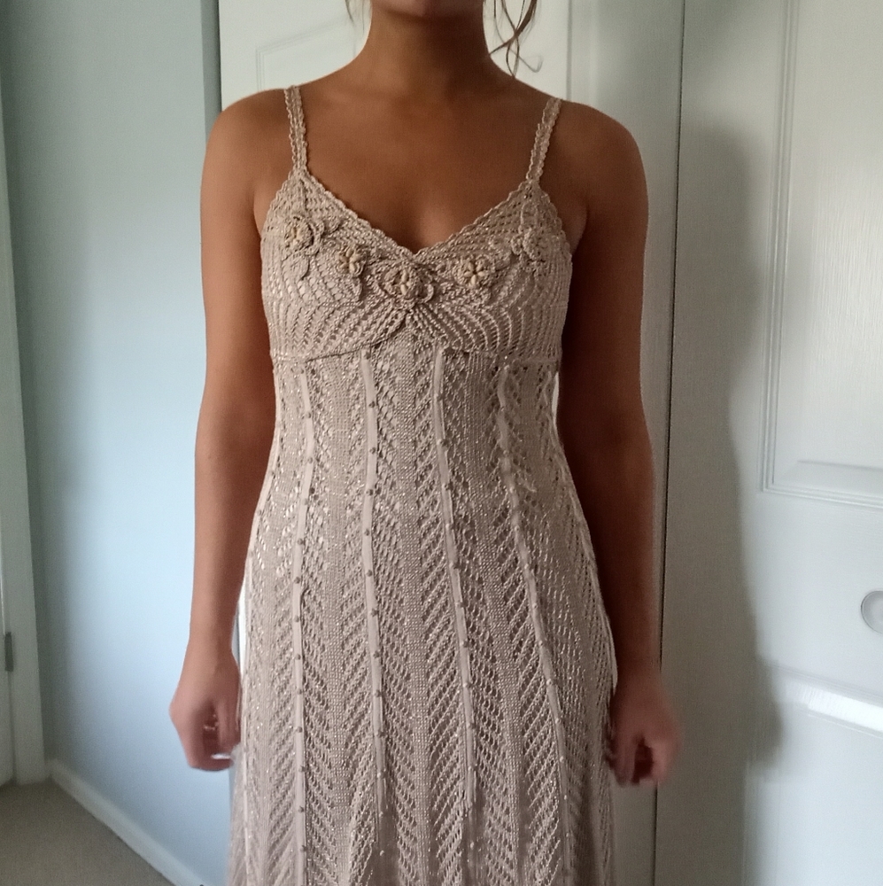 Caché long crochet dress